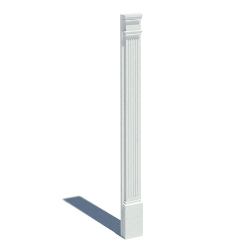 PIL9X90: Pilaster Fluted Mld Plth 90x9x3 Smooth