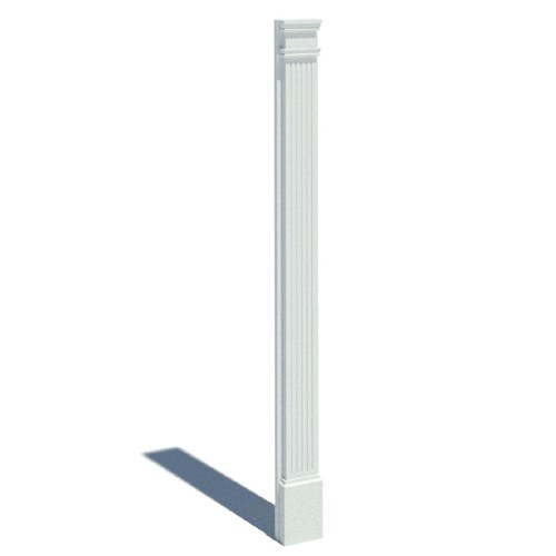 PIL11X120: Pilaster Fluted ADJ PLTH 120X11X3-1/2 Smooth