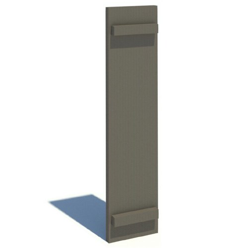 SH3PC18X72RS: Board & Batten Shutter - 3 Board 2 Batten, 12", 14", 18", 24", Primed Tan