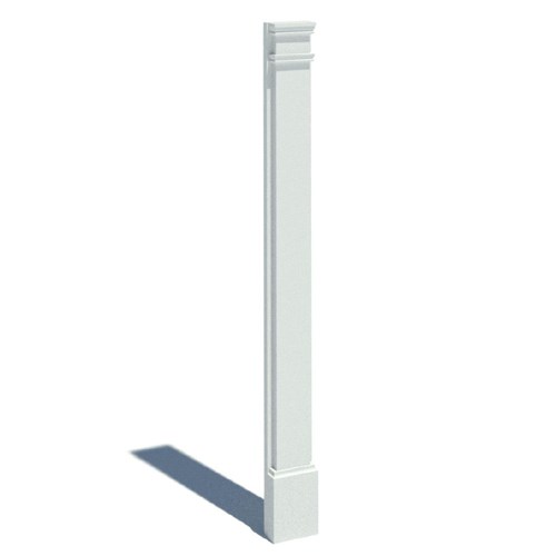 PIL11x108P: Pilaster Plain Adj Plinth 108x11x3-1/2 Smooth