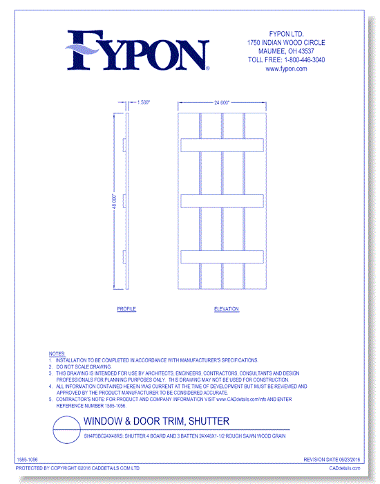 SH4P3BC24x48RS: Shutter 4 Board and 3 Batten 24x48x1-1/2 Rough Sawn Wood Grain