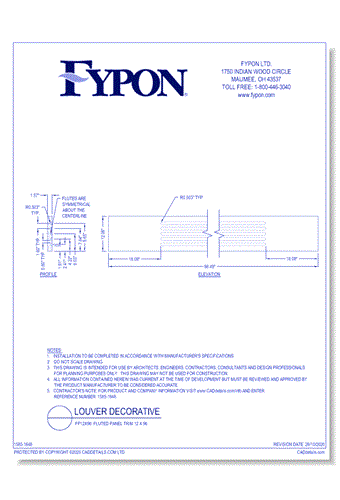 FP12X96: Fluted Panel Trim 12 x 96