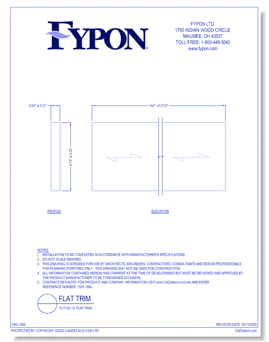 FLT100-12: Flat Trim