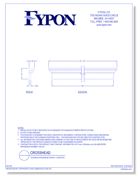 WCH56x9: Crosshead 56x9x4-1/2 Smooth