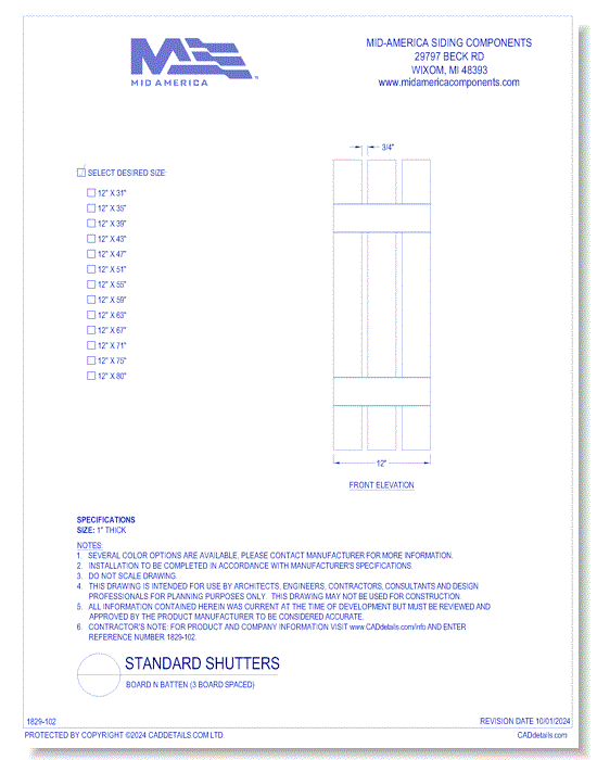 Board-N-Batten (3-Board Spaced)