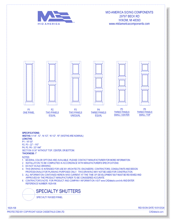 Specialty Raised Panel