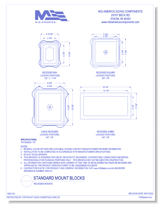 Recessed Mounts