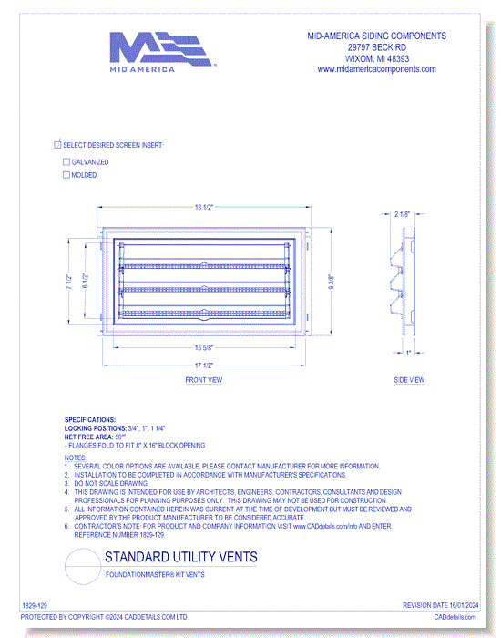 Foundation Vents