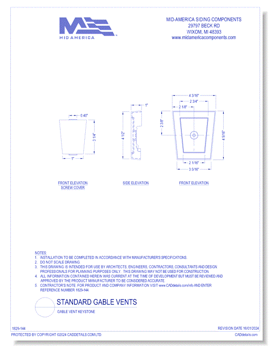 Gable Vent Keystone