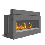 CAD Drawings BIM Models Spark Modern Fires Fire Ribbon Direct Vent 4' Fireplace (Model 48)