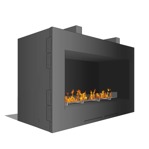 CAD Drawings BIM Models Spark Modern Fires Fire  Ribbon Vent Free 3' Outdoor (Model SS36)