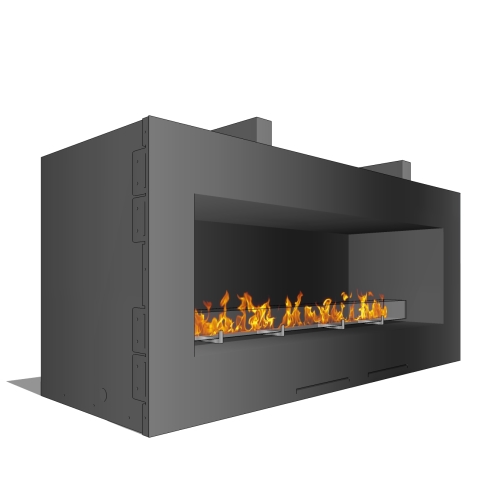 CAD Drawings BIM Models Spark Modern Fires Fire Ribbon Vent Free 4' Outdoor (Model SS48)