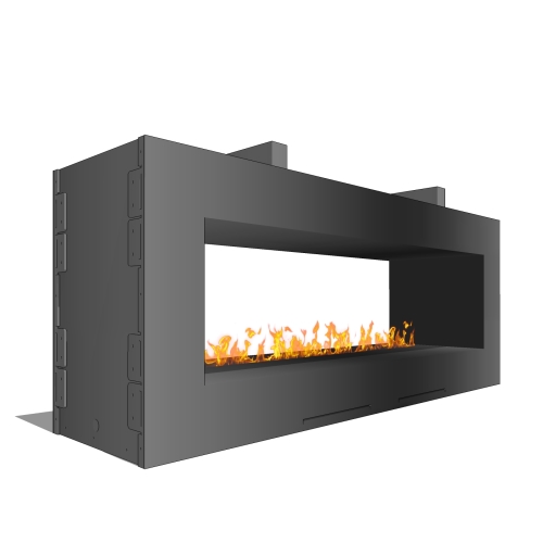 CAD Drawings BIM Models Spark Modern Fires Fire Ribbon Vent Free 5' Vu Thru Outdoor (Model SS60ST)