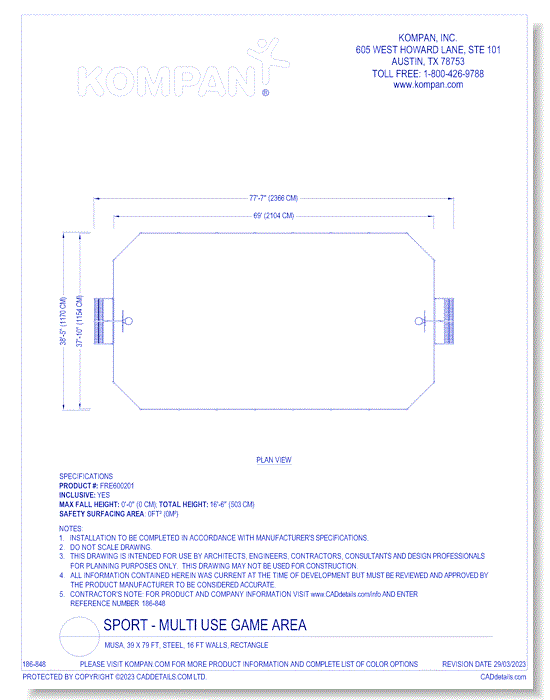 MUSA, 39 x 79 ft, Steel, 16 ft Walls, Rectangle