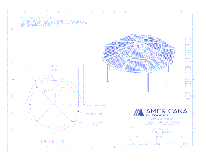 Shelters: Aztec Double Tier With R Style Roof 24'