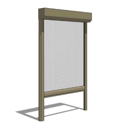 Motorized Retractable Wall Screens: System with Standard Side Track - External Assembled