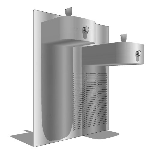 Model H1119.8/H1119.8HO: Wall Mounted/Touchless Hi Lo Barrier-Free Electric Drinking Fountain