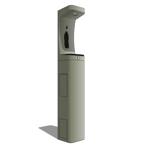 Model 3610: ADA Outdoor Stainless Steel Pedestal Bottle Filler