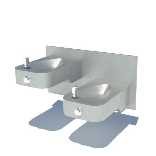 Model 1117LN/1117LNHO: Wall Mounted/Touchless Hi-Lo Drinking Fountain