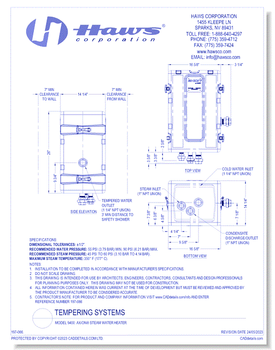 Model 9400: AXION® Steam Water Heater