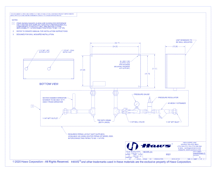Model 9321: Instantaneous Indoor Electric Water Tempering System