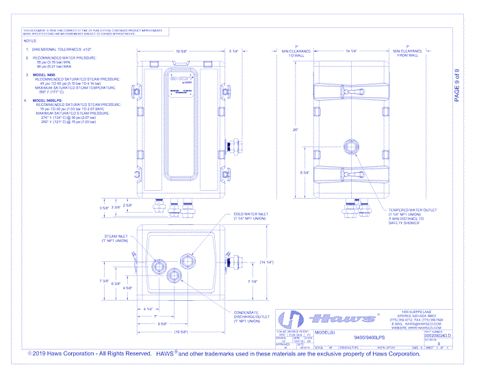 Model 9400: AXION® Steam Water Heater