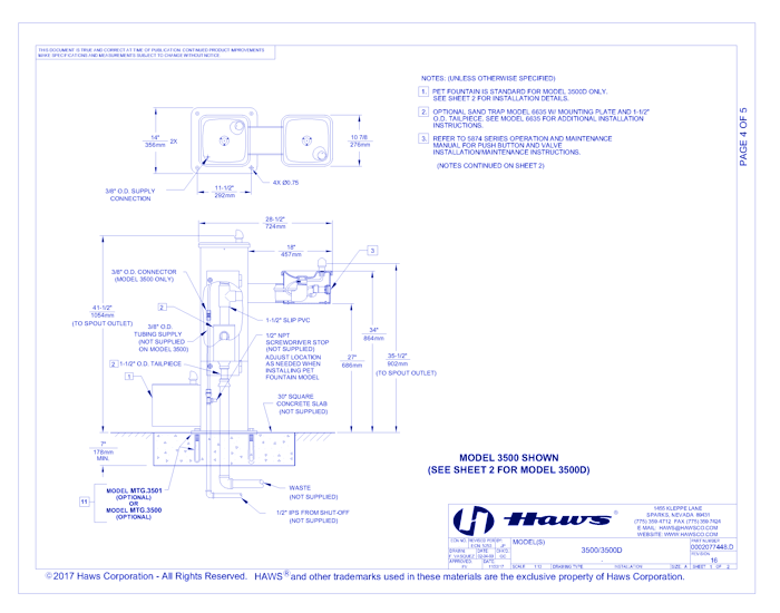 Model 7324: AXION® MSR Wall Mount Eye/Face Wash