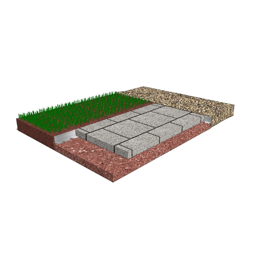 Reverse L-Edge - Aluminum Reversible Paver Edging (A18RPR) 