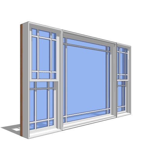 Premium Series™ Window Revit Object: Double Hung Picture Combination