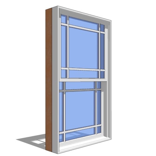 Premium Series™ Window Revit Object: Double Hung - 1 Wide