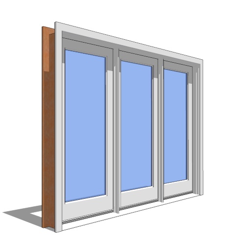 Premium Series™ Door Revit Object: Center Hinged (1 3/4" Panel) - 3 Panel