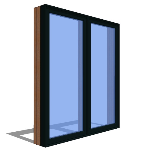 Contemporary Collection™ Window Revit Object: Casement - 2 Wide
