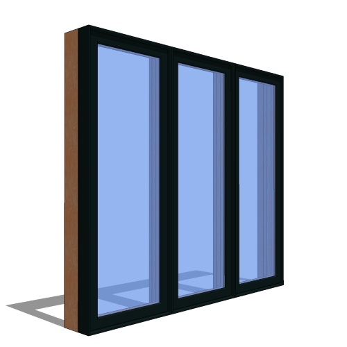 Contemporary Collection™ Window Revit Object: Casement - 3 Wide