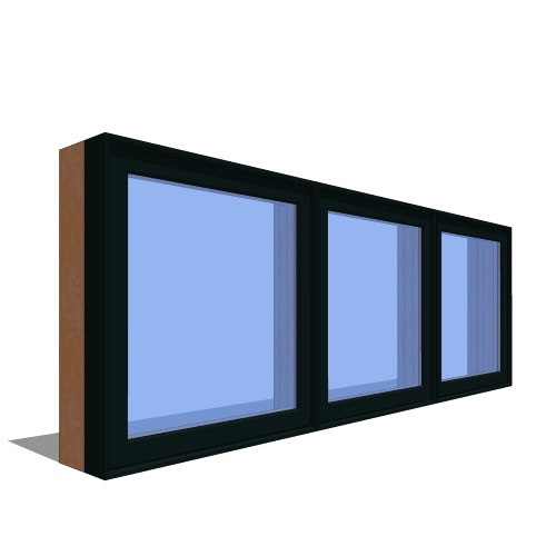 Contemporary Collection™ Window Revit Object: Awning - 3 Wide