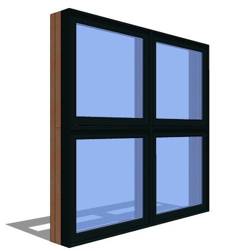 Contemporary Collection™ Window Revit Object: Awning Stack - 2 Wide