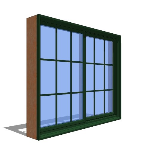 Signature Series™ Window Revit Object: Sliding Window - 2 Panel