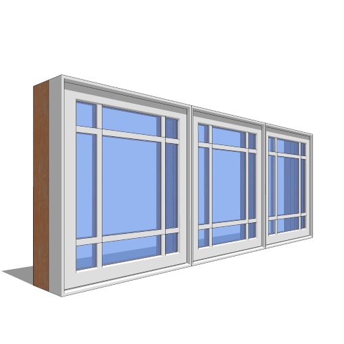 Premium Series™ Window Revit Object: Awning - 3 Wide