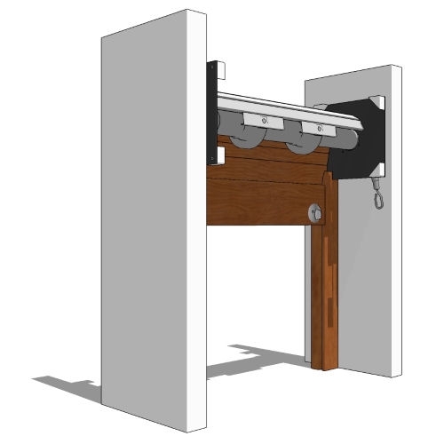 CAD Drawings BIM Models Woodfold Roll-Up Doors Between Wall Mount Without Lintel