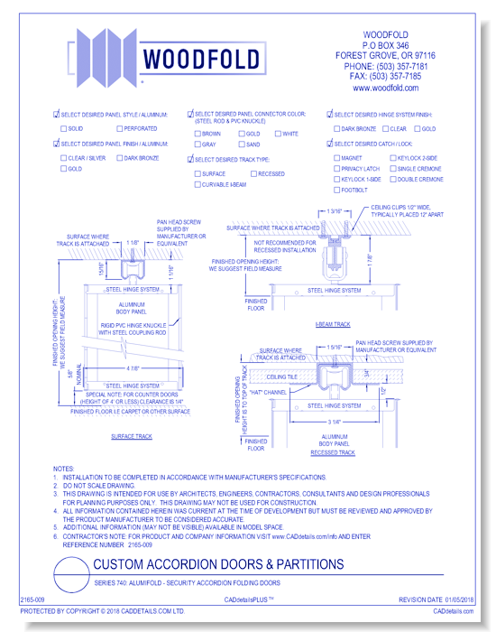 Series 740: Alumifold - Security Accordion Folding Doors