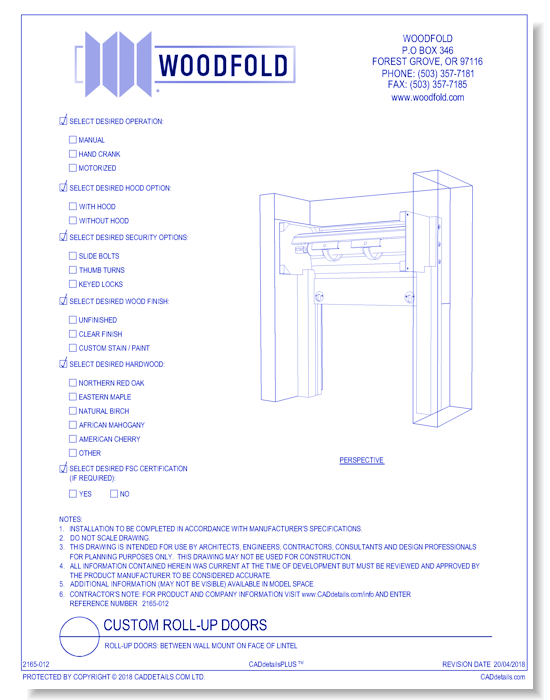 Roll-Up Doors: Between Wall Mount on Face of Lintel