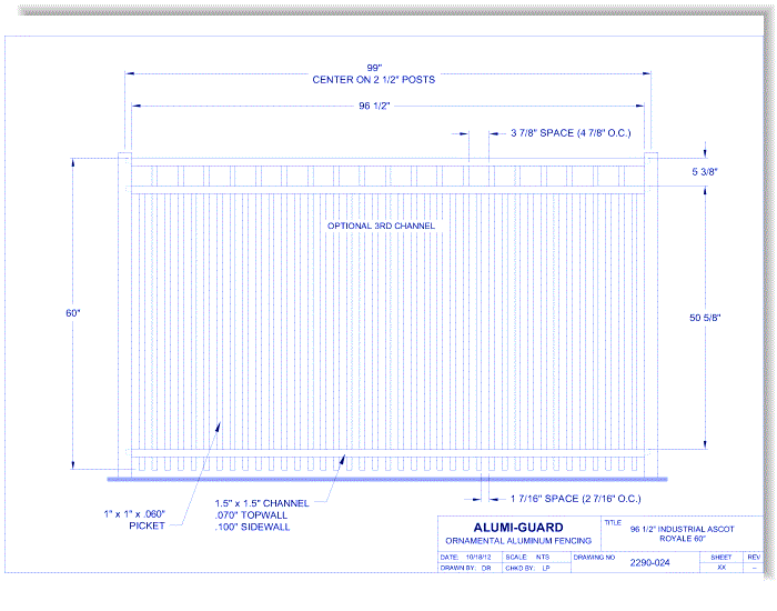 8' Industrial Ascot 60" Royale (I8A603S0-1)