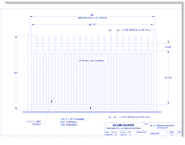 8' Imperial Belmont 60" Royale (IM8B603S0-1)