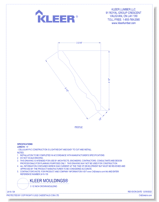 5 1/2 Inch Crown Moulding 