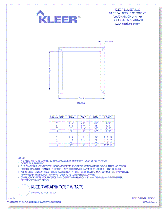 Inner/Outer Post Wrap