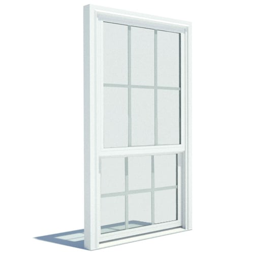 Impervia Series: Double Hung Window, Contemporary Unit