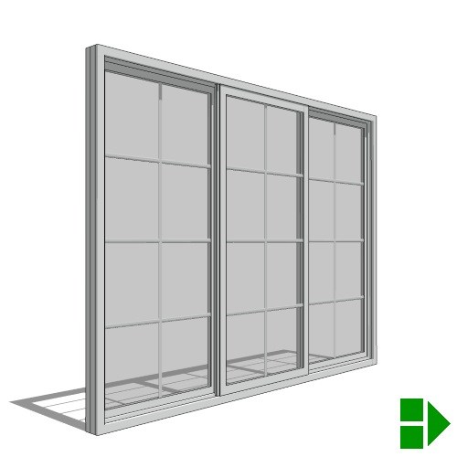 Impervia Series: Sliding Window, Vent Fixed Vent Operation, 1/3