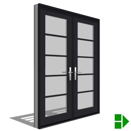 Reserve Series Contemporary: Out-Swing Door, Double, Active-Passive Units