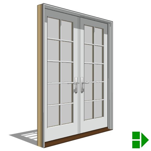 Reserve Series Traditional: In-Swing Door, French-Double, Active-Passive Units