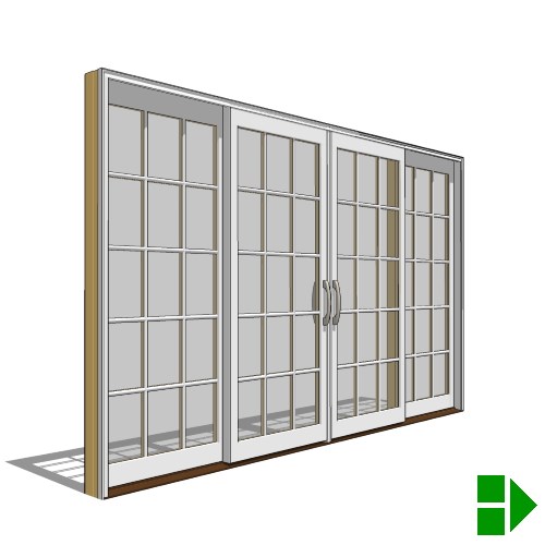 Lifestyle Dual-Pane Series: Sliding Door, 4 Panel