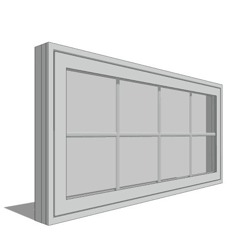 CAD Drawings BIM Models Pella Corporation Impervia Series, Awning Window, Fixed Unit